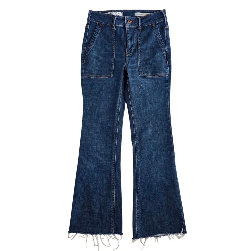 Pilcro and the Letterpress Women's High Rise Boot Cut Jeans size 27 Distressed